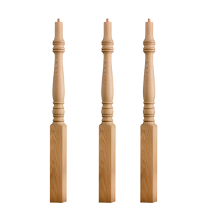 Poste de Escalera de Madera Maciza, Piezas de Escalera Duraderas y Ecológicas, Seguridad Peatonal, para Interiores y Exteriores, Superventas - Product Image 1