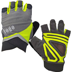 Gants de sport pour hommes en néoprène et cuir PU, demi-doigts, haute qualité, pour entraînement fitness et musculation, vente en gros - Product Image 1