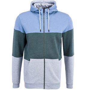 High quality cotton slim fit zzipper Color block men's custom sweatpants hoody <b>jumper</b> jogging hoodies men - Product Image 5