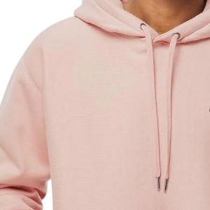 <b>Mens</b> Heavyweight Cross-Grain Hoodie Dusty <b>Pink</b> Premium Cotton Fleece Pullover <b>Sweatshirt</b> Custom Logo OEM ODM Casual Winter 380g - Product Image 5