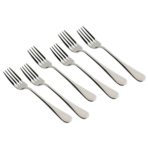 Ensemble de fourchettes en acier inoxydable 12 pièces, finition miroir, moderne, compatible lave-vaisselle, pour les fêtes - Product Image 4