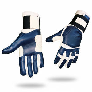 Nouveau design personnalisé à prix d'usine, gants de baseball en cuir de vachette bleu marine et blanc, respirants/durables, légers et antidérapants - Product Image 1