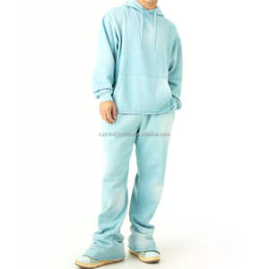 Ensemble survêtement unisexe en molleton de coton de qualité supérieure, respirant, uni, pour le sport d'hiver - Product Image 1