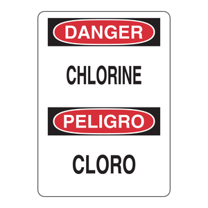 Señal Bilingüe de Peligro de Cloro - Impresa con UV en PVC/Aluminio para Seguridad en Interiores y Exteriores - Product Image 3