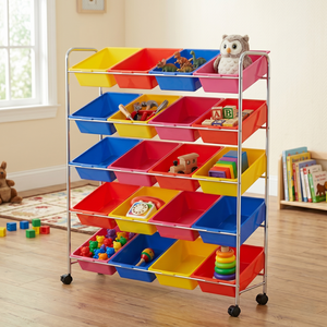 Modern PP 20 Bin Space-Saving <b>Large</b> Capacity Children's Bedroom Storage Furniture - Product Image 5