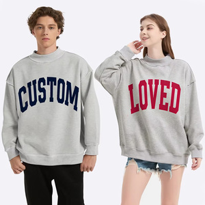 Sweat-shirt à capuche vintage personnalisé avec logo imprimé, col rond unisexe, en molleton, coupe ample, 50% polyester 50% coton, respirant - Product Image 2