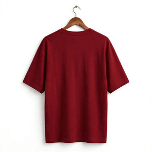 T-shirt en tricot à manches courtes pour homme, couleur unie personnalisée, col rond, coupe classique, tissu jersey décontracté - Product Image 2