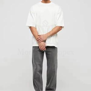 T-shirt fabriqué par des fabricants OEM, personnalisable, en coton de haute qualité, col rond, manches courtes, logo oversize imprimé - Product Image 1