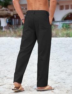 Pantalon de pyjama en coton pour homme, écologique, séchage rapide, respirant, léger, confortable pour l'été, bas de pyjama tricoté pour la maison - Product Image 2
