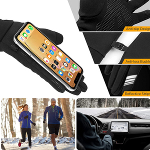 Guantes de invierno para correr para hombres y mujeres: guantes deportivos térmicos a prueba de viento con pantalla táctil y agarre antideslizante para correr y ciclismo - Product Image 5