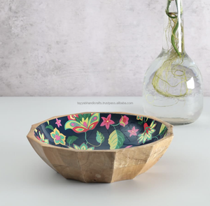 Unique Animal-Printed Wooden Bowl Set High Quality for Home Dinner Table or Soup by Tayyab Handicraft - Product Image 1