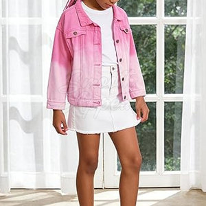 Veste en jean légère en coton pour enfants, douce et confortable, idéale pour les jeux en plein air et la mode quotidienne - Product Image 4