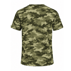 Olive Camo <b>T</b> <b>Shirt</b> Men Short Sleeve Crew Neck <b>Camouflage</b> Printed Outdoor Training Fitness Running Performance Active Sportswear - Product Image 2