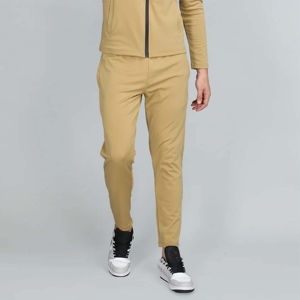 Survêtement Homme Personnalisé Moutarde Entièrement Zippé à Manches Longues Décontracté pour l'Automne avec Poches Latérales Coupe Droite Couleur Unie - Product Image 5
