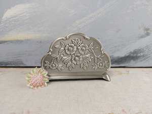 Luxury Silver Floral Metal Napkin Holder Vintage Die-Cast Table Paper <b>Tissue</b> Stand for <b>Wedding</b> Party Hotel Restaurant Decor - Product Image 6