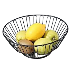 With Black Finished Modern Wire Mesh Eco Friendly Durable Iron Round Portable <b>Storage</b> Basket <b>Fruit</b> Rack Kitchen Organizer Use - Product Image 6