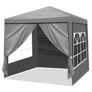 Tenda Portatile Impermeabile 6.5x6.5FT a Quattro Lati con Telaio in Acciaio, Doppia e Personalizzabile per Eventi all'Aperto, Fiere ed Esposizioni - Product Image 2