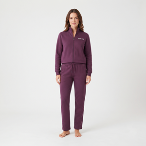 Suéter de punto suave de alta calidad para mujer con cuello alto y media cremallera, cinturón con cordón, informal, para primavera, ropa de estar por casa, chándal - Product Image 1