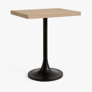 Cast <b>Iron</b> Square Wooden Top Dining <b>Table</b>, Black Metal Base Metal Dining <b>Table</b> For Home & Restaurant Use Dining <b>Table</b> 4 Seater - Product Image 3