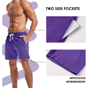 กางเกงขาสั้นเทอร์รี่คุณภาพสูงสำหรับผู้ชาย แห้งเร็ว ยืดหยุ่นได้ เหมาะสำหรับเล่นกีฬา พร้อมดีไซน์ OEM บรรจุภัณฑ์แบบกำหนดเอง กางเกงขาสั้นเทอร์รี่แบบยูนิเซ็กซ์สำหรับผู้ชาย - Product Image 5