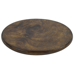 Plato de Servir de Diseño Fantástico con Forma Redondeada, Material de Madera, Acabado Pulido en Color Marrón - Product Image 1