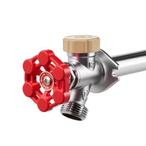 صنبور خارجي مقاوم للتجمد والشفط بطول 12 بوصة، موصل 1/2 بوصة سهل التركيب، صنبور خرطوم 3/4 بوصة، طراز حوض بدون رصاص - Product Image 1