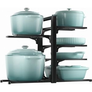 Organizzatore Sottopensile a 6 Livelli per Pentole e Padelle, Scaffale Portaoggetti da Cucina con Organizzatore per Padelle - Product Image 1