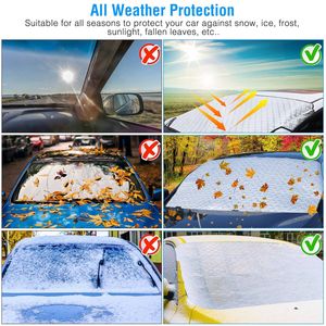Copertura Magnetica per Parabrezza Auto 57.87x44.5 Pollici, Protezione Antivento per Veicoli - Product Image 6