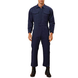 OEM Wholesale Breathable Reflective <b>Waterproof</b> Fireproof Workwear Construction <b>Overalls</b> Navy Fireman Coverall Uniform - Product Image 6