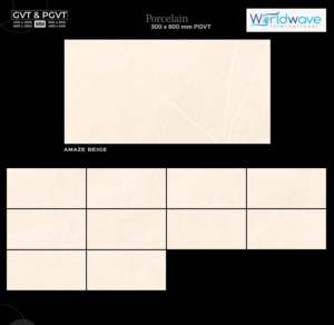 Azulejos de Porcelana Cerámica GVT PGVT con Aspecto de Mármol Brillante de 300x600 mm, Suavidad Satinada Premium, para Baños de Lujo, Calidad de Exportación - Product Image 6