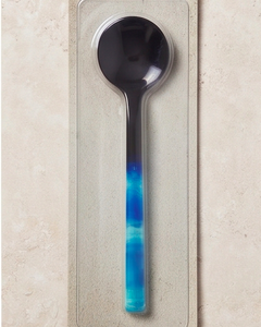 Cuillères à café noires avec manches dégradées bleues, design minimaliste, compatibles lave-vaisselle, pour fêtes et hôtels - Product Image 3