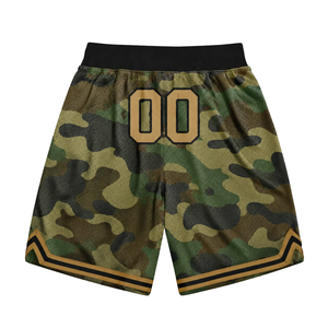 <b>Men</b> Green <b>Camouflage</b> Sublimated Mesh Basketball <b>Shorts</b> Polyester Basketball Uniform Lightweight Team Training Apparel - Product Image 2