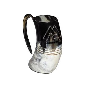 Jarra de Cuerno Vikinga con Grabado Personalizado, Taza de Cerveza de Cuerno de Buey Natural, Proveedor OEM al por Mayor - Product Image 2