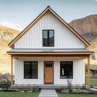 Maison modulaire compacte extensible de 2 à 3 chambres avec salle de bain intégrée, design moderne, construction préfabriquée en acier et bois, garantie 5 ans