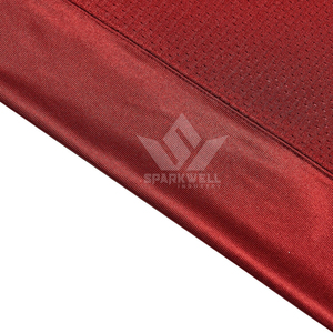 Camiseta de Fútbol Roja para Hombre, Cuello Redondo, Estampada, de Malla, Manga Corta, Absorbe la Humedad, Poliéster Transpirable, Ropa Deportiva para Todas las Temporadas - Product Image 4