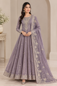 Salwar Kameez en soie pêche pour femme, longueur ras du sol, élégant, style Inde Pakistan, coupe ample, infroissable, idéal pour les mariages - Product Image 6