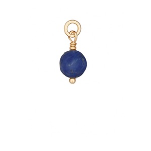Tiny Lapis Lazuli Birthstone Charm Necklace 3mm Faceted Round Gemstone Wire <b>Wrapped</b> Handmade Pendant Jewelry <b>Gift</b> - Product Image 1