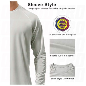 Chemise de protection solaire UPF 50+ pour homme, manches longues, anti-UV, légère, séchage rapide, respirante, pour la pêche et les activités de plein air - Product Image 4