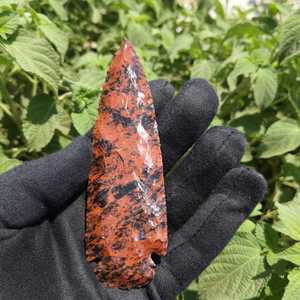 Punta de Flecha de Obsidiana Caoba al por Mayor, 6 Pulgadas, Forjada a Mano, Punto de Piedra Hecho a Mano, Coleccionable - Product Image 2