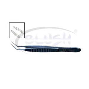 Pinzas para Cámara Anterior Anguladas de Titanio Azul, Instrumento Microquirúrgico Oftálmico para Cirugía de Cataratas de Blush Surgical - Product Image 1
