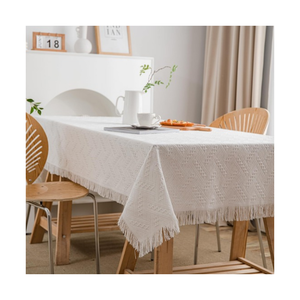 Fashion Design 100% Organic Cotton Ergonomic Wholesale Solid Color OEM Ready To Move Nordic Style Leaf Printed <b>Square</b> <b>Tablecloth</b> - Product Image 2