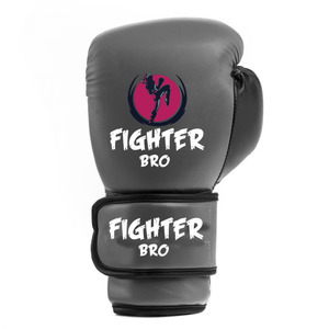 นวมชกมวย Fighter Bro สีแดง PU แบบผูกเชือก น้ำหนัก 16 ออนซ์ แบบเต็มนิ้ว สำหรับผู้ใหญ่ - Product Image 2