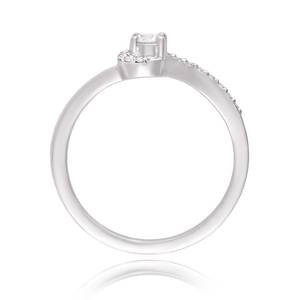 Anillo Unisex de Plata 925 con Diamante, Corte Brillante Redondo Minimalista, Color D, Regalo de Compromiso, Joyería - Product Image 2