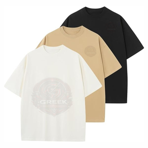 T-shirts personnalisés pour hommes en coton premium, col rond, coupe ample, confortables, respirants, séchage rapide, imprimés numériquement, marque privée - Product Image 6
