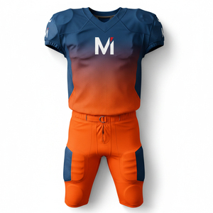 Uniforme de football américain personnalisé par sublimation, vêtements de sport d'équipe haute performance, maillot de jeu en mesh durable, ensemble d'entraînement - Product Image 1