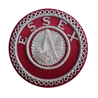 Écussons brodés faits main en fil de bullion, sur mesure, couronne royale, broderie 3D, badges de mode en tissu doré