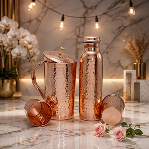 Botella de Cobre 100% Puro de Grado Alimenticio, Antibacteriana, Detox, con Tapa Hermética, 950 ml, Gran Capacidad, para Regalo, Uso Doméstico, Apta para Microondas - Product Image 2