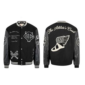 Blouson universitaire personnalisé tendance 2026 pour homme, style streetwear vintage avec patchs en chenille 3D et broderies - Product Image 2