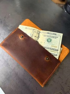 Portefeuille long classique de luxe en cuir véritable, artisanat exquis, pochette délicate pour pièces de monnaie - Product Image 3