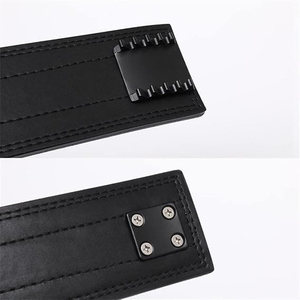 Ceinture en cuir personnalisée en PU et cuir véritable, ceinture de protection ajustable pour la taille, ceinture de musculation personnalisée en cuir pour la gym - Product Image 4